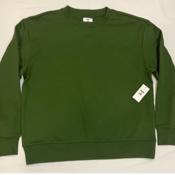 Mode of One Mens Relaxed Fit Fleece Sweatshirt Black Forest Size L - Picture 2 of 6